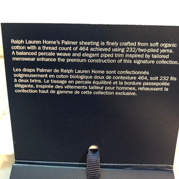 Ralph Lauren Palmer Organic Cotton Percale 2 King Pillowcases Sand Dune New - Picture 5 of 10